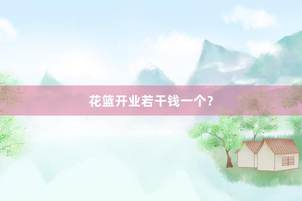 花篮开业若干钱一个？